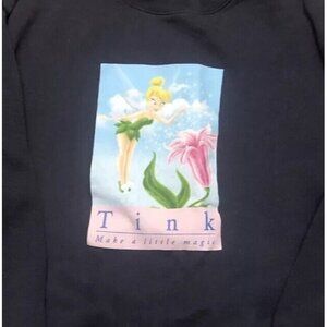 Vintage Disney‎ Tinkerbell Women SZ Large L Tink Crew neck Pullover Sweatshirt